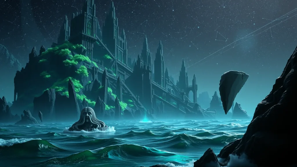 Una ciudad alienígena emerge del mar oscuro