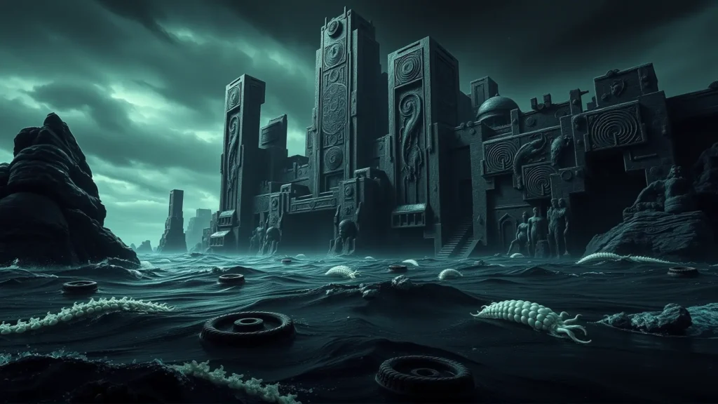 Ciudad alienígena y ominosa emerge del mar