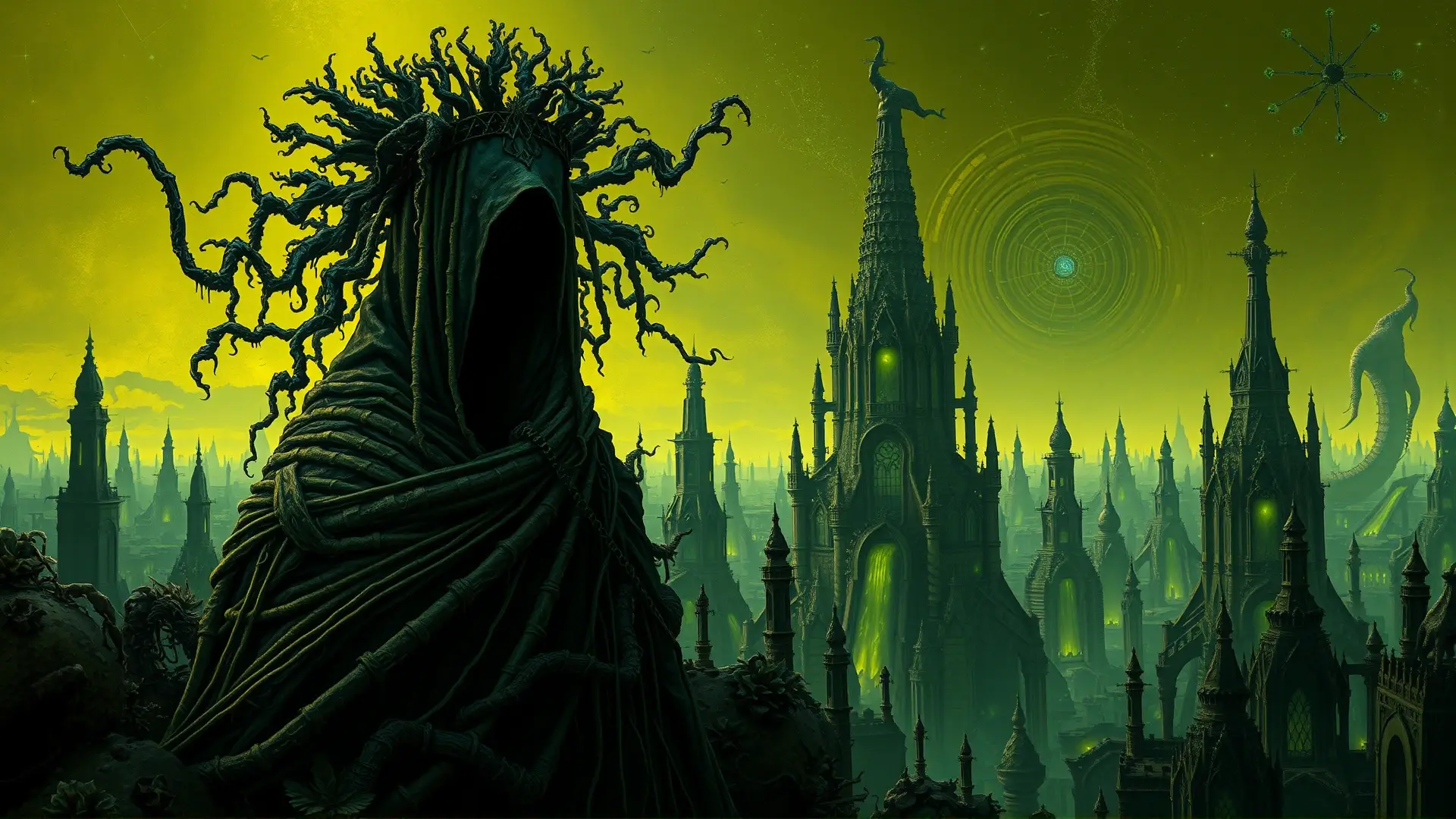 Horror cósmico de ciudad decadente e inquietante