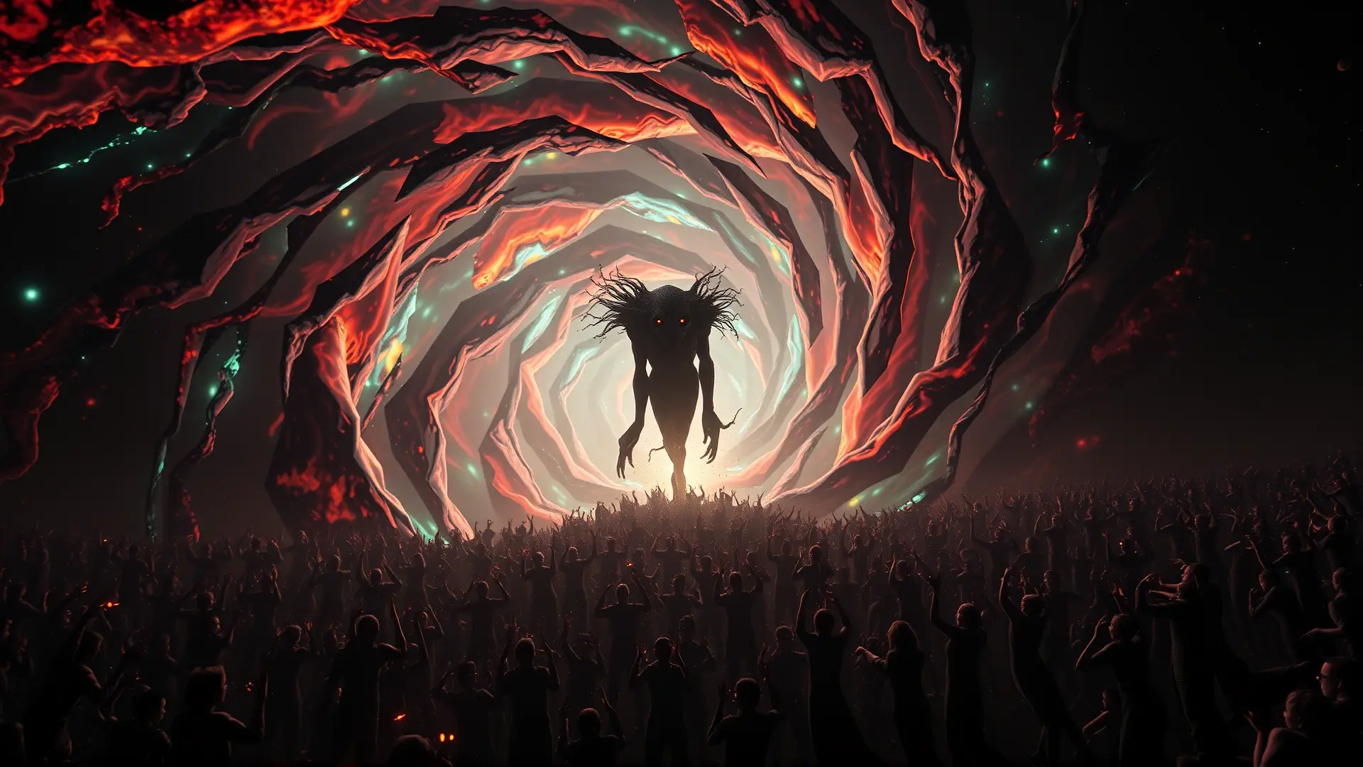 Horror cósmico palpitante en vacío absoluto