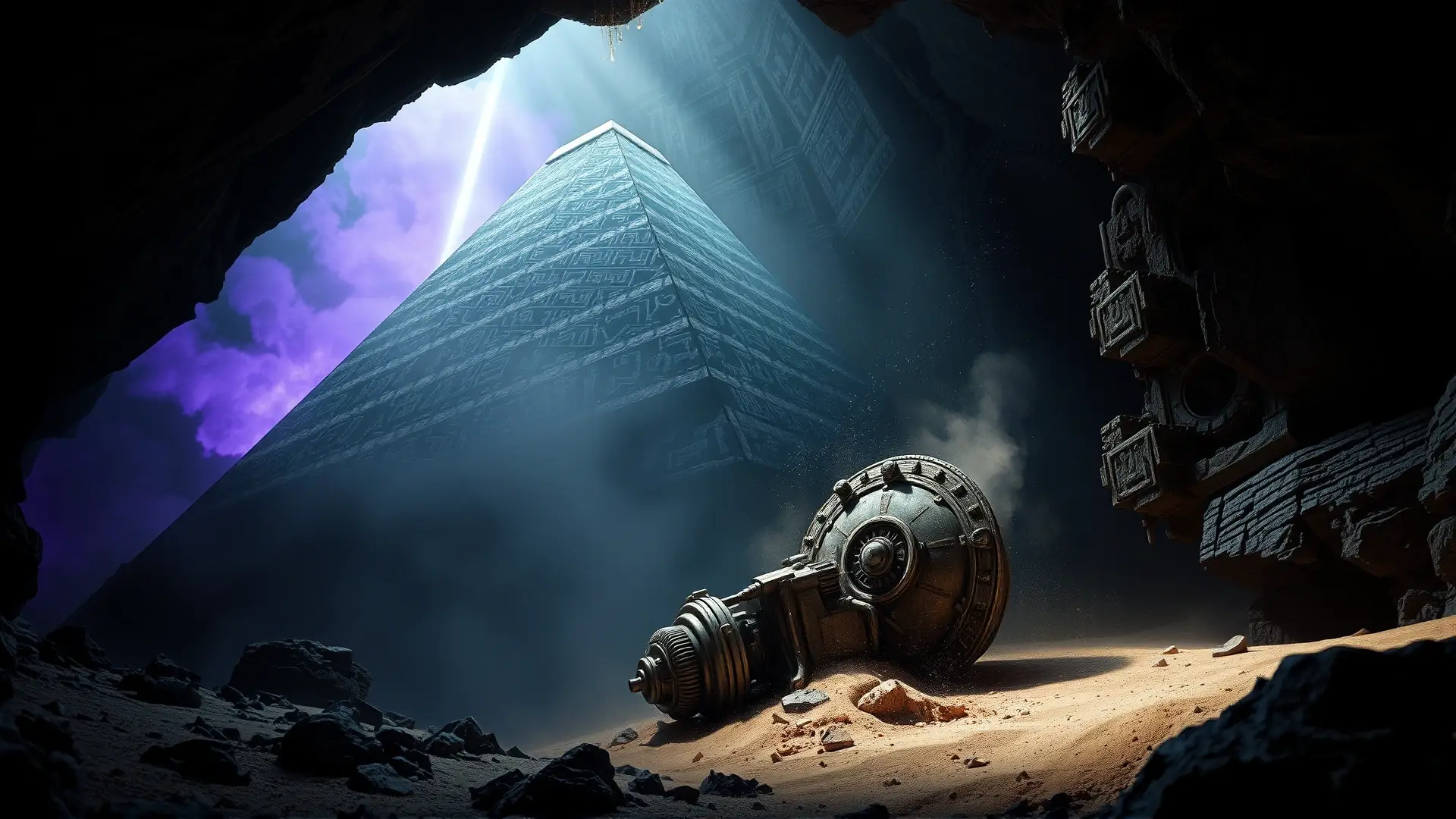 Horror cósmico en ruinas subterráneas alienígenas