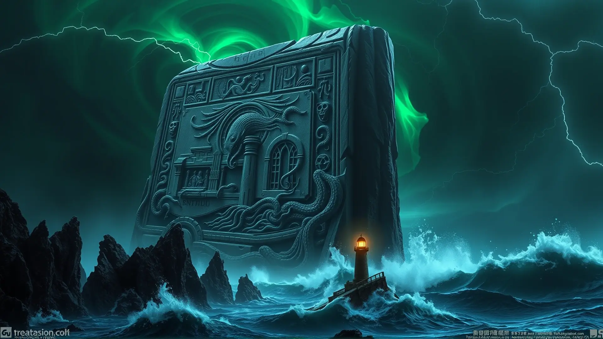 Un monolito alienígena emerge en horror cósmico