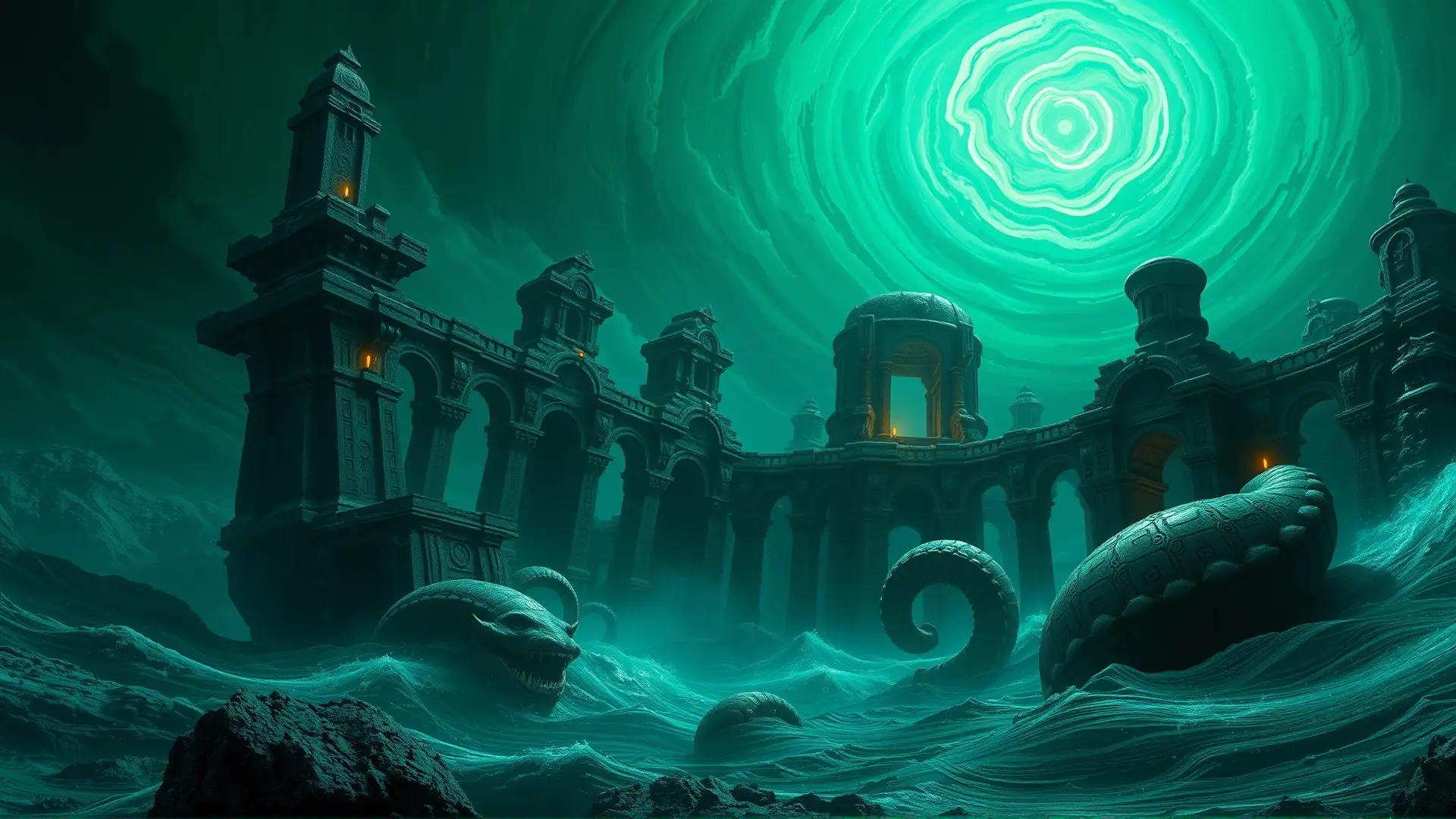 Arquitectura alienígena y terror cósmico abisal