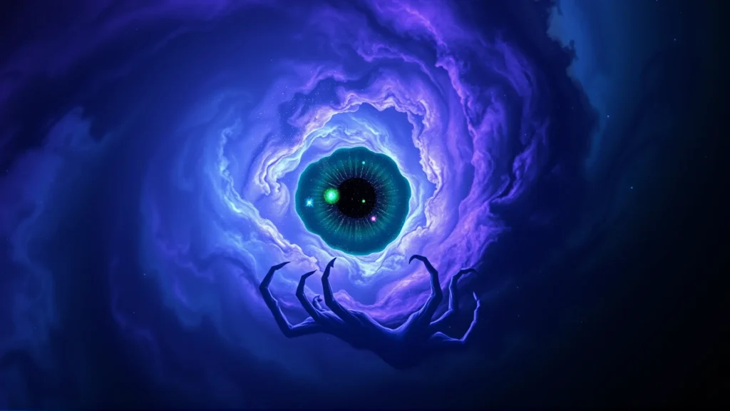 Un ojo cósmico horripilante observa fijamente